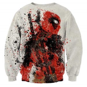 Deadpool Impressive Abstract Painting Design 3D Print Sweatshirt - Superheroes Gears