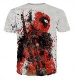 Deadpool Impressive Abstract Painting Design 3D Print T-shirt - Superheroes Gears