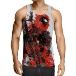 Deadpool Impressive Abstract Painting Design 3D Print Tank Top - Superheroes Gears