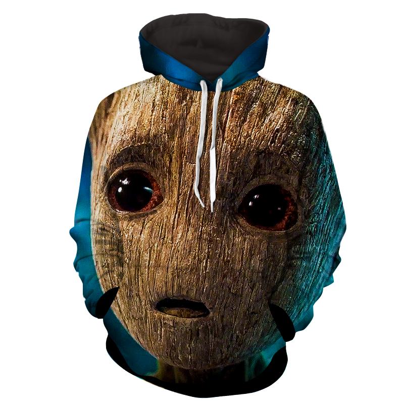 Guardians of the Galaxy Emotional Cute Baby Groot 3D Print Hoodie