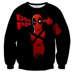 Deadpool Marvel Hand Gun Sign Red And Black Design Sweatshirt - Superheroes Gears