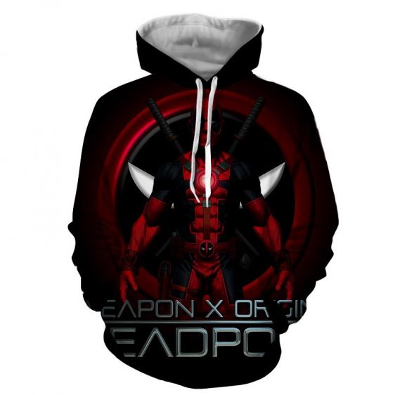 Deadpool Weapon X Origins Symbol Fashionable Full Print Hoodie - Superheroes Gears