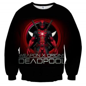 Deadpool Weapon X Origins Symbol Fashionable Full Print Sweatshirt - Superheroes Gears