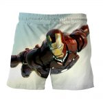 Marvel Iron Man Superhero Flying Dope 3D Print Boardshorts