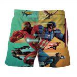 Marvel The Avengers Civil War Symmetric Pattern Style Shorts