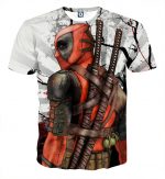Deadpool The Back Portrait Amazing Fan Art Full Print T-shirt - Superheroes Gears