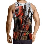 Deadpool The Back Portrait Amazing Fan Art Full Print Tank Top - Superheroes Gears
