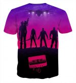 Guardians of the Galaxy Team Portrait Vibrant 3D Full Print T-shirt - Superheroes Gears
