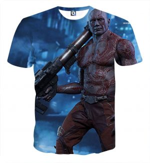 Guardians of the Galaxy Drax Portrait 3D Full Print Cool T-shirt - Superheroes Gears