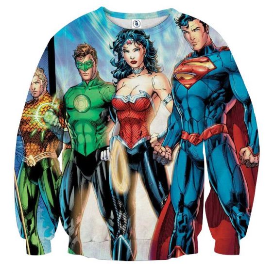 Justice League Heroes Dope Art Design 3D Printed Sweatshirt - Superheroes Gears