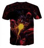 Antihero Deadpool Shooting With Gun Cool Style Print T-shirt - Superheroes Gears