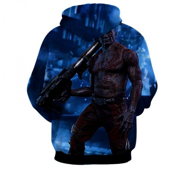 Guardians of the Galaxy Drax Portrait 3D Full Print Cool Hoodie - Superheroes Gears