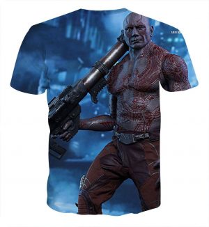 Guardians of the Galaxy Drax Portrait 3D Full Print Cool T-shirt - Superheroes Gears