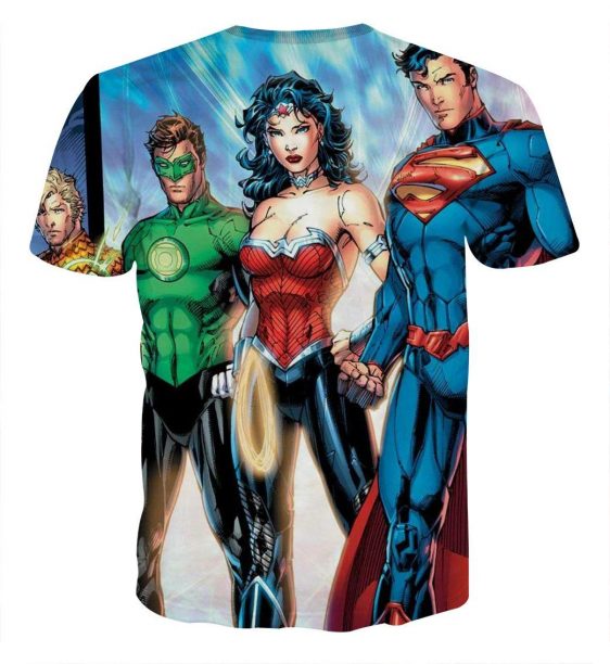 Justice League Heroes Dope Art Design Full Print T-Shirt - Superheroes Gears