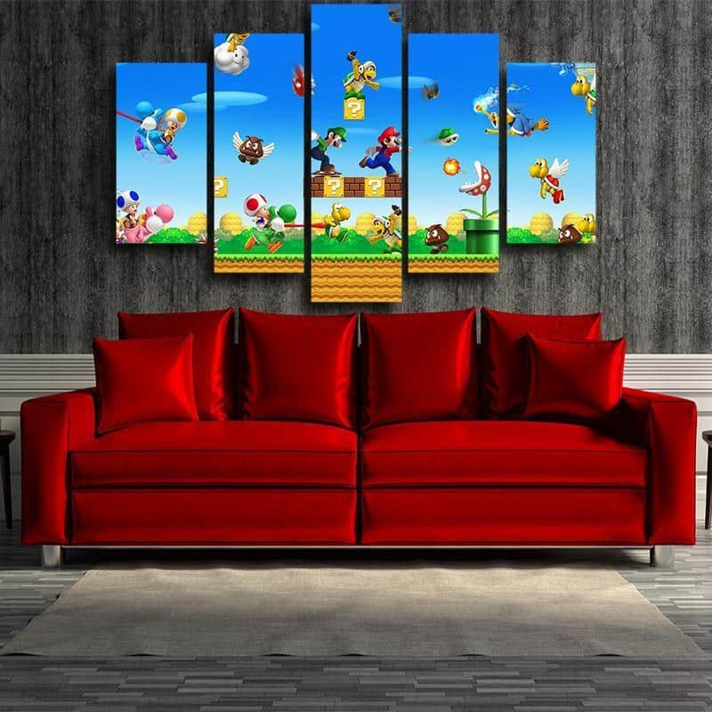 WALL ART Canvas PICTURE SUPER MARIO PICTURE ON CANVAS PAINTINGS PICTURES POSTERS 