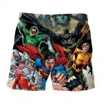 Justice League Superheroes Team Cool Art 3D Printed Shorts - Superheroes Gears