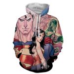 Justice League Superman Aquaman Dope Stare 3D Printed Hoodie - Superheroes Gears