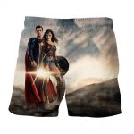 Dawn Of Justice Superman and Wonder Woman Full Print Shorts - Superheroes Gears