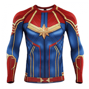 Women's Marvel Superhero Workout Long shirts Compression Sports Cosplay Jersey 