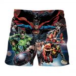 Justice League DC Comics Superheroes Team Cool Art Print Shorts - Superheroes Gears