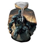 Angry Batman Standing Under The Rain Full Print Hoodie - Superheroes Gears