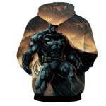 Angry Batman Standing Under The Rain Full Print Hoodie - Superheroes Gears