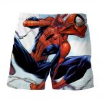 Animated Spider-Man Power Net Design Print Boardshorts