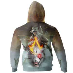 Assassin’s Creed Connor White Angry Wolf Design Dope Hoodie