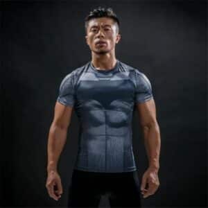 Batman against Superman Compression 3D Workout Short Sleeves T-Shirt