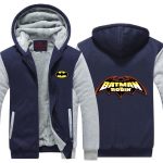 Batman And Robin Center Red Line Symbol Cool Hooded Jacket - Superheroes Gears