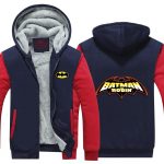 Batman And Robin Center Red Line Symbol Cool Hooded Jacket - Superheroes Gears