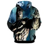 Batman Caught Up Fighting Under The Rain Full Print Hoodie - Superheroes Gears
