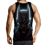 Batman Hero Head Shot On The Dark Full Print Black Tank Top - Superheroes Gears