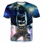 Batman Lego Brick Figure Fight Villain Color T-Shirt - Superheroes Gears