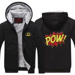 Batman Nice Pow Symbol Vintage Classic Style Hooded Jacket - Superheroes Gears