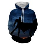 Batman Superhero Silhouette On the Sunset Full Print Hoodie - Superheroes Gears