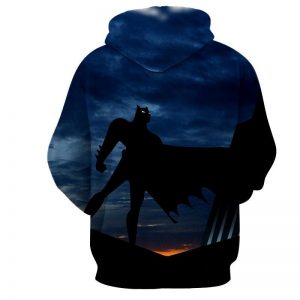 Batman Superhero Silhouette On the Sunset Full Print Hoodie - Superheroes Gears