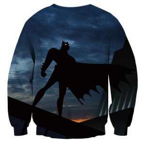 Batman Superhero Silhouette On the Sunset Full Print Sweatshirt - Superheroes Gears
