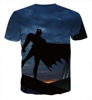 Batman Superhero Silhouette On the Sunset Full Print T-Shirt - Superheroes Gears
