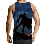 Batman Superhero Silhouette On the Sunset Full Print Tank Top - Superheroes Gears