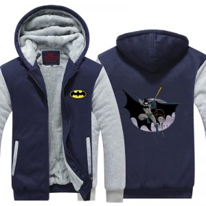 Batman Swing The Rope Ready To Fight Cool Hooded Jacket - Superheroes Gears
