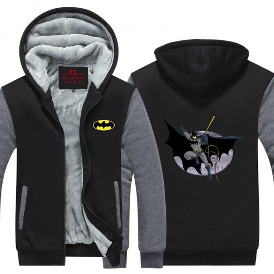 Batman Swing The Rope Ready To Fight Cool Hooded Jacket - Superheroes Gears