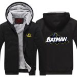 Batman Symbol Yellow Line White Letters Cool Hooded Jacket - Superheroes Gears