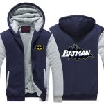 Batman Symbol Yellow Line White Letters Cool Hooded Jacket - Superheroes Gears