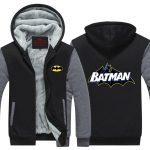 Batman Symbol Yellow Line White Letters Cool Hooded Jacket - Superheroes Gears