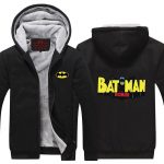 Batman and Robin Flying Yellow Letters Cool Hooded Jacket - Superheroes Gears