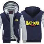 Batman and Robin Flying Yellow Letters Cool Hooded Jacket - Superheroes Gears
