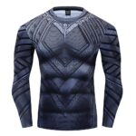Black Panther Long Sleeves 3D Full Print Workout T-shirt