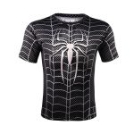 Black Spiderman Amazing Full Print Symbiote Costume Design T-shirt - Superheroes Gears