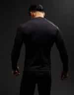 Black Superman Cool 3D Printed Compression Long Sleeves Gym T-shirt - Superheroes Gears